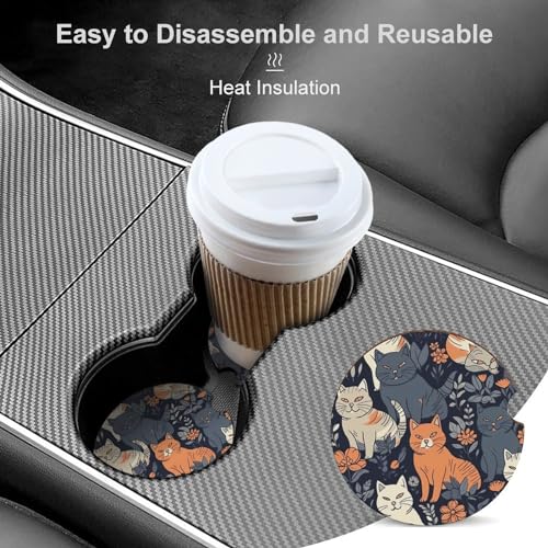 Posavasos para vehículo con diseño animal, 2 pzas miniatura 4
