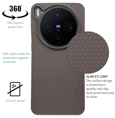 Image of NIUKIN Grip Guard Case for Vivo X300 5G | Camera Ring | Shockproof Scratchproof Cover (Desert Titanium)