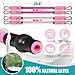 Pilates Bar Kit with Resistance Bands, Pilates Workout Equipment for Legs, Hip, Waist, Arm, Squats Exercise Equipment for Home Workouts, Adjustable 3-Section Pilates Bar Kit for Women & Men
