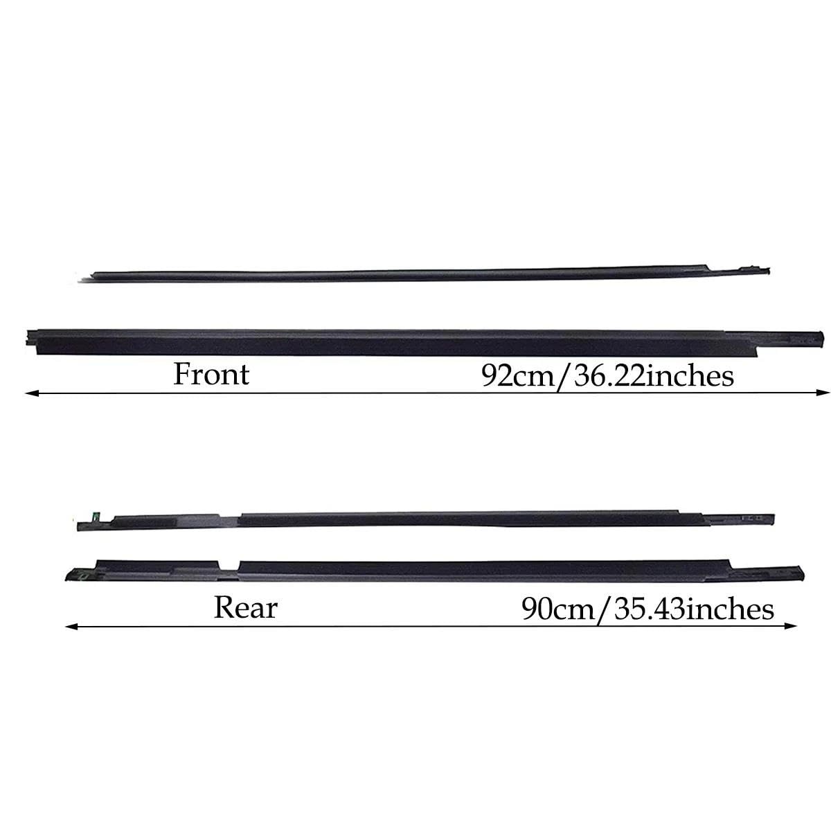 Striscia Tenuta Portiera Guarnizione In Gomma Finestrini Esterni 4 Pezzi Per Toyota Per Land Per Cruiser Per Prado 120 Series 2003-2009 Per Lexus GX470 2003-2009 Guarnizioni