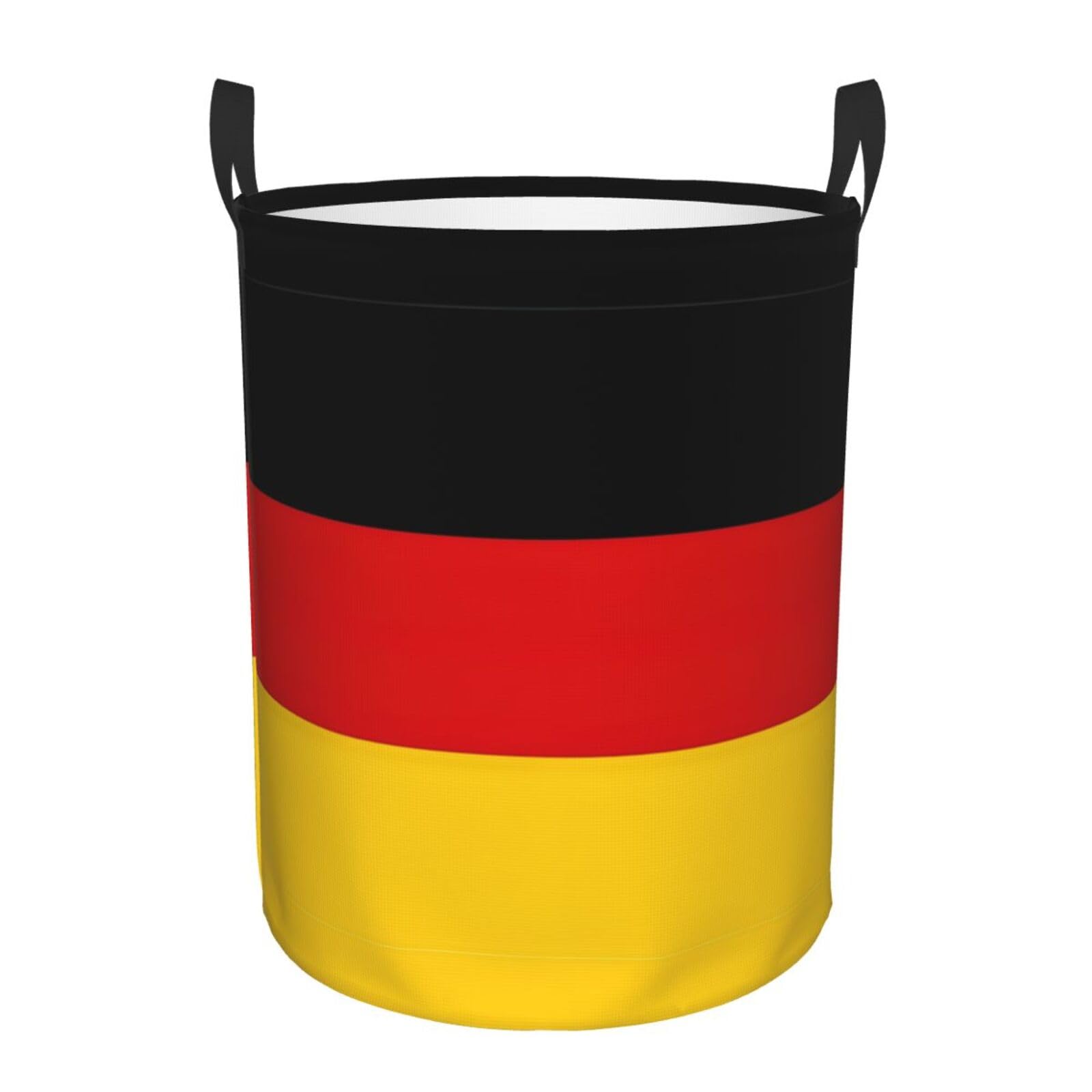 M Collapsible Round germany flag Print Laundry Hamper