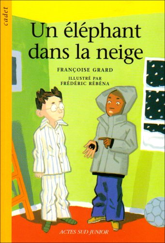 Un éléphant dans la neige