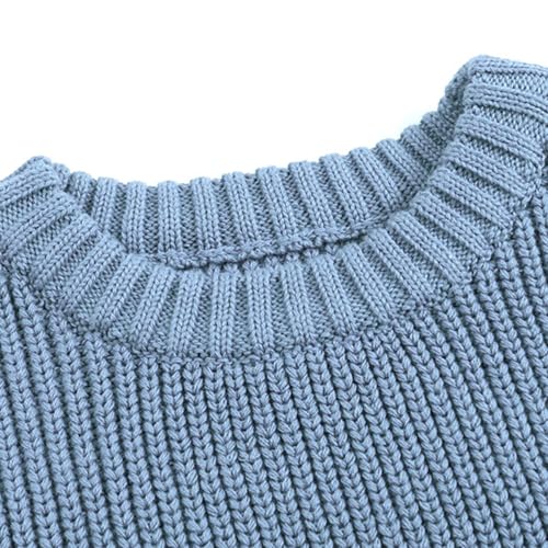 Toddler Baby Girls Boys Knitted Sweater Solid Color Long Sleeve Pullover Tops Fall Winter Warm Clothes2