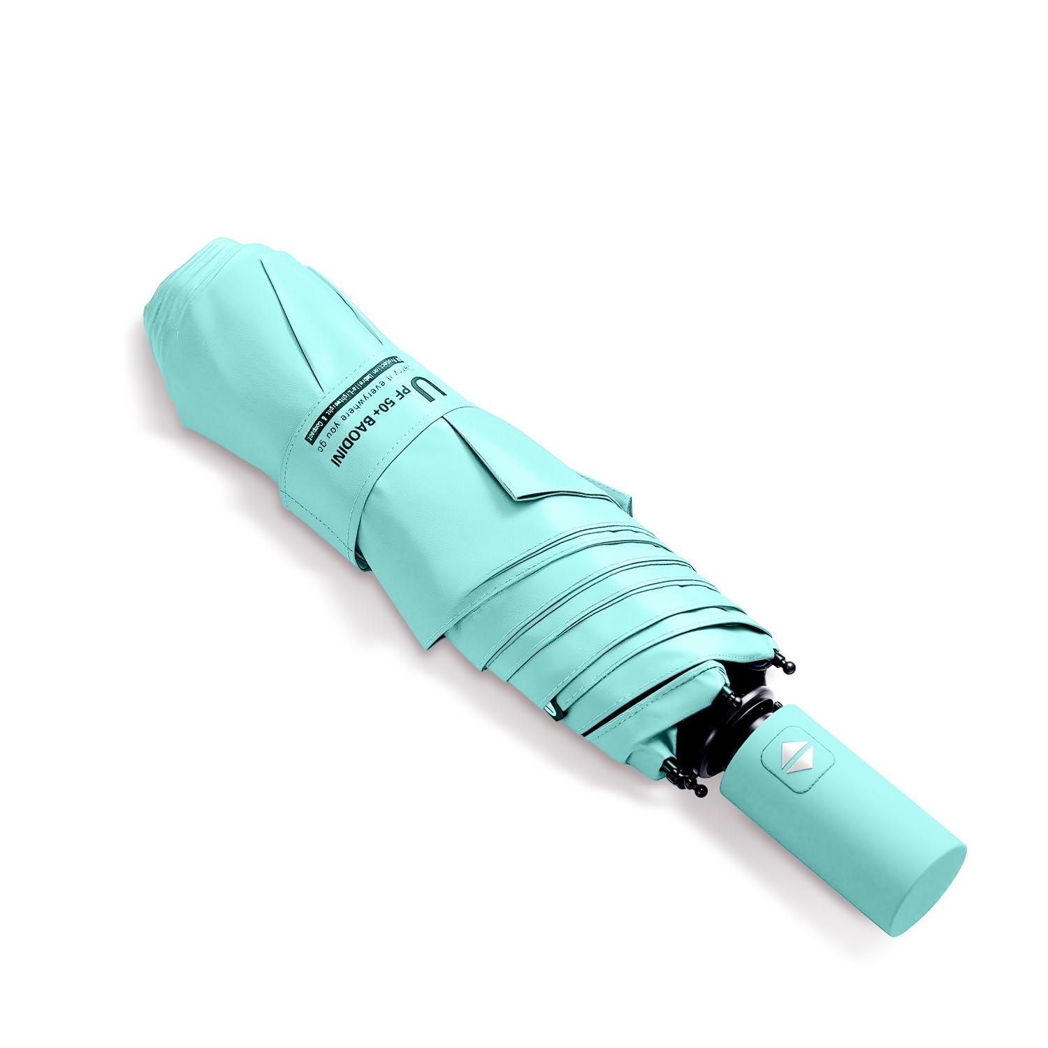 BAODINI Small UV Protection Travel Umbrella Compact for Rain and Sun UPF 50+ Windproof Portable 42 inch Umbrella for Women and Men