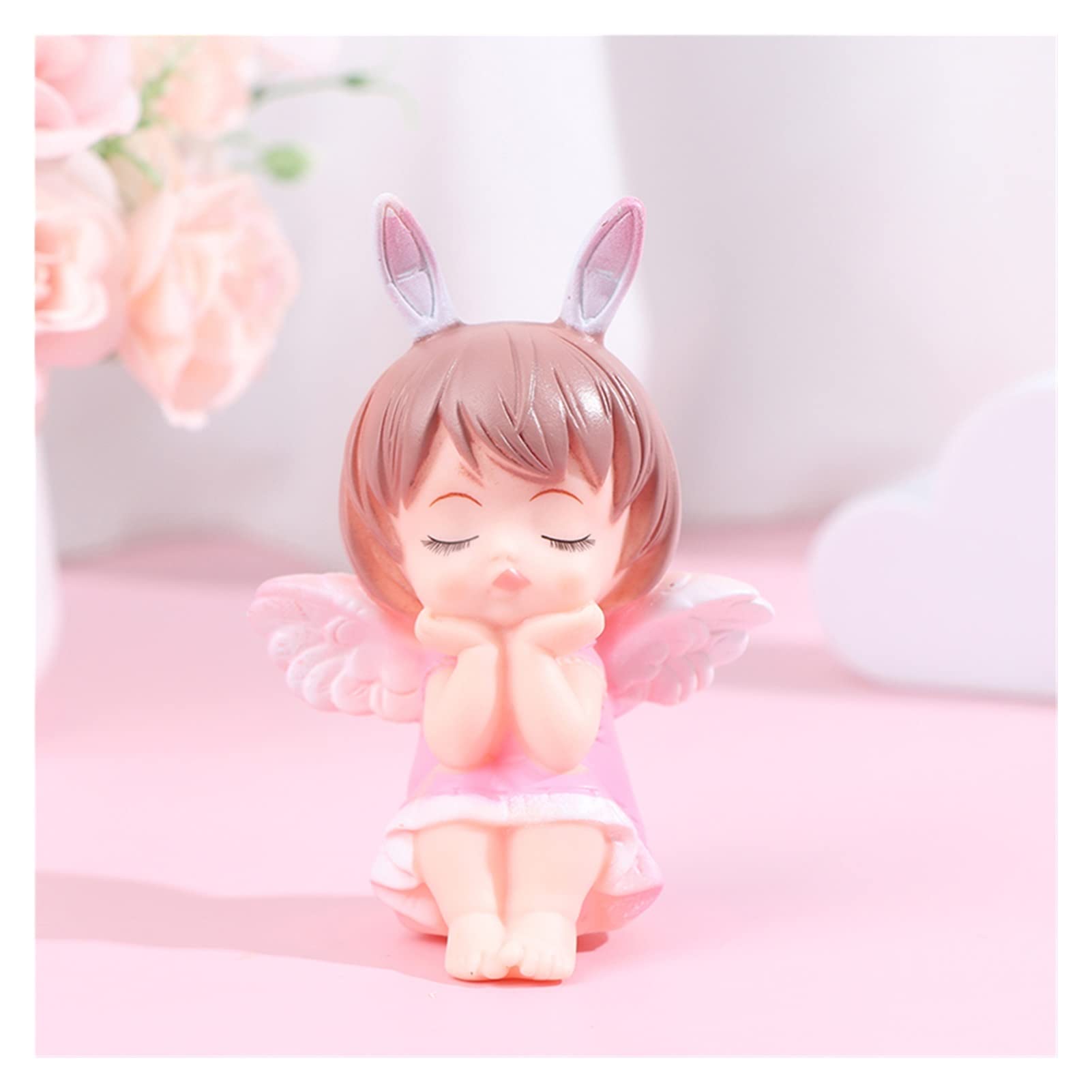 Décoration de gâteau en forme d'ange Kawaii mignon (couleur : bleu)