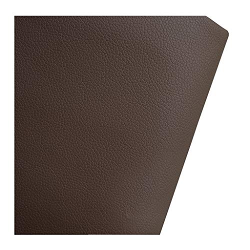 Polipiel para tapizar, realizar manualidades decorar, muebles, cojines, coches, sillas, sofás, bolsos. Tela Ecopiel. Cuero Sintético. 140 cm de ancho (100 cm, Negro)(Coffee,1.4X5m)