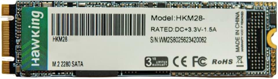 SSD SATA M.2 2280 Hawking 1TB Leitura 510MBs Escrita 480Mbs