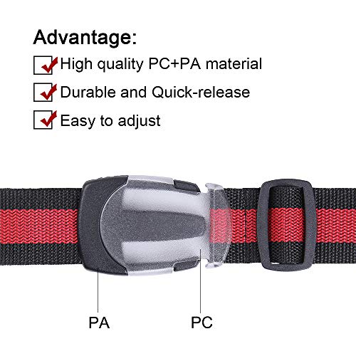 Image of Vigorport Utility Straps Quick Release Nylon Backpack Accessory Bag Strap,Adjustable for Hiking,Travel,Outdoor Sports-4 Pack (Multicolor, 1 inchW-72 L)