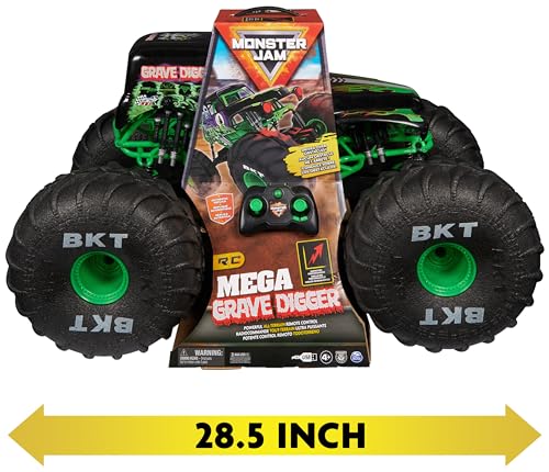 Monster Jam Monster Truck Tout Terrain Radiocommandé Mega Grave Digger Officiel Plus De 60 Cm De Haut Échelle 1:6 Jouets Pour Garçons Et Filles À Partir De - vue 3
