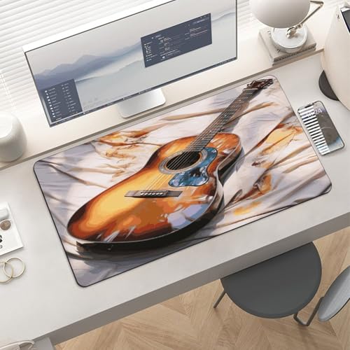 Watercolor Acoustic Guitar Desk Pad con Base de Goma miniatura 6