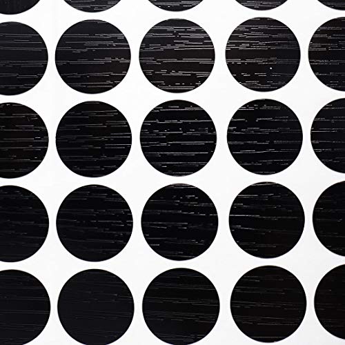 Image of uxcell Furniture Desk Table Self-Adhesive Screw Hole Covers Stickers 54 in 1 Black