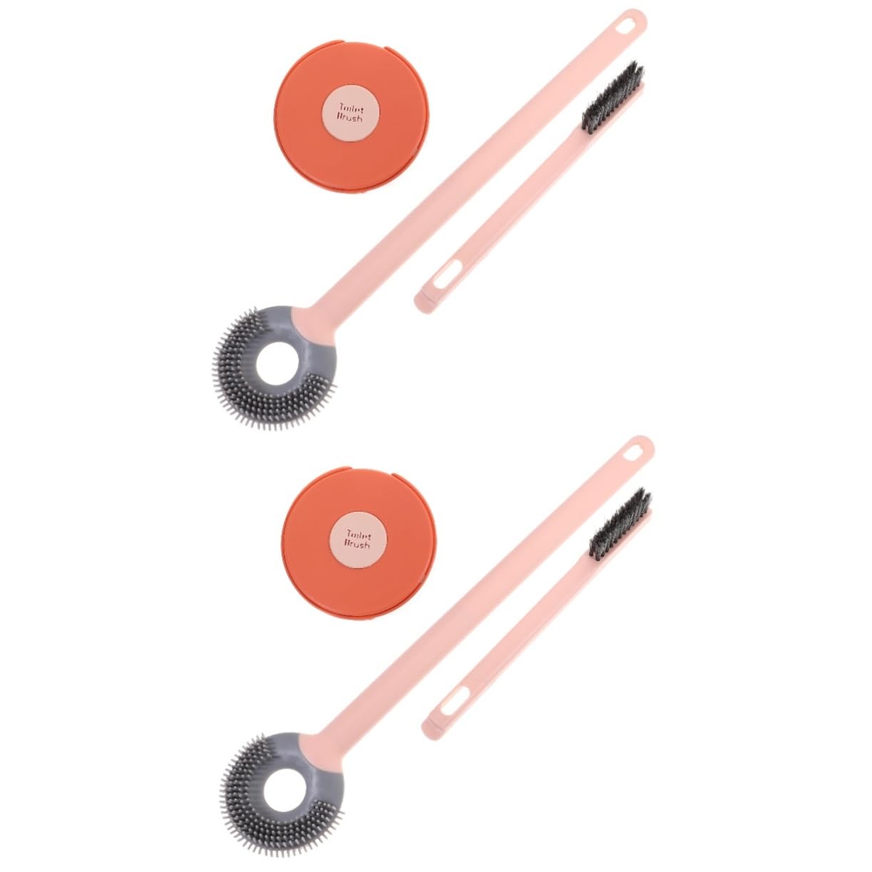 Brosse de toilette suspendue lot de 2 avec support mural pour WC