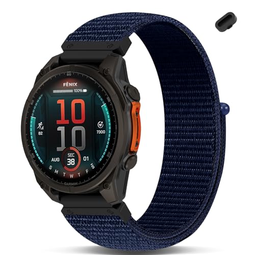 Koazon �i�C�������N�C�b�N�t�B�b�g�E�H�b�`�o���h Garmin Insintct 2X/Insintct 3 50mm Sloar/Enduro 3 51mm/Fenix 8 51mm/7X/6X/5X�A26mm�ɑΉ� �\�t�g�Ōy�ʂȃt�b�N�ƃ��[�v 