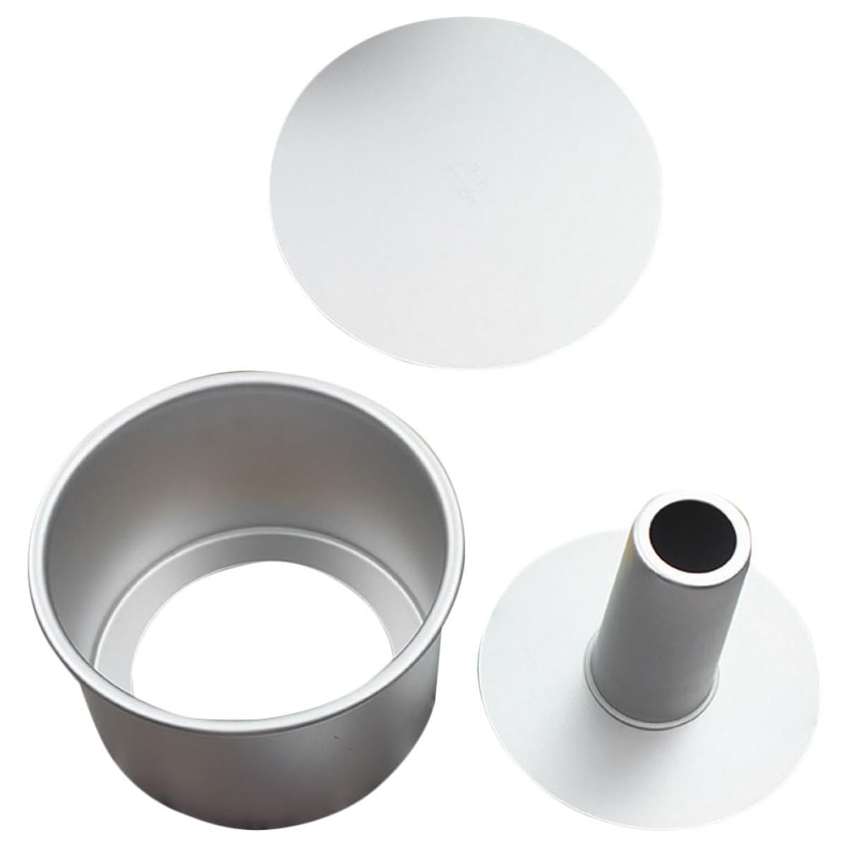 Beaupretty Stampo per Torta Rotondo in Lega di Alluminio 8 Pollici Fondo Rimovibile Antiaderente e Resistente alla Deformazione per Pasticceria e Chiffon Cake