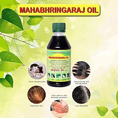 Mahabhringraj Ayurvedic Hair Oil - 2 Bottles of 200 ml Each