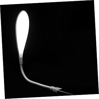 CRILSTYLEO USB Keyboard Light Small PC Mini LED Rechargeable Night Light Flexible Reading Light Flexible Keyboard Light Small USB Light Plastic White USB Computer Light Laptop LED Lamp LED