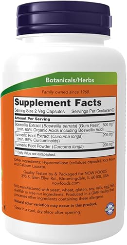 Miniatura 2 de NOW Foods, Extracto de Boswellia, 250 mg, 120 cápsulas vegetales