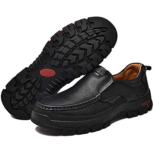 UPIShi Mens Slip-On Loafers Leather Breathable Casual Lightweight Shoes3