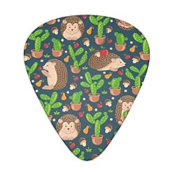 Lot de 12 médiators mignons en forme de cactus et champignons – Cadeau unique pour guitare basse électrique et acoustique - Les Beatles, Paul McCartney, John Lennon, RIngo Starr, George Harrison