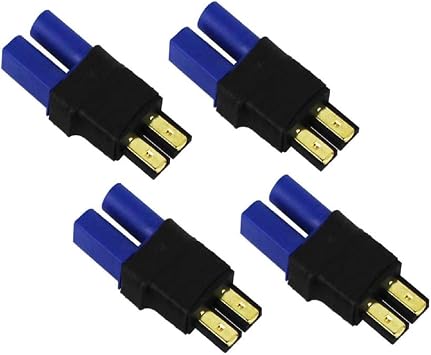 FLY RC 4Packs EC5 Female Lipo Battery Adapter Connectors Compatible with Slash/Rustler/Stampede/Bandit/E RevoNiCd NiMH Battery