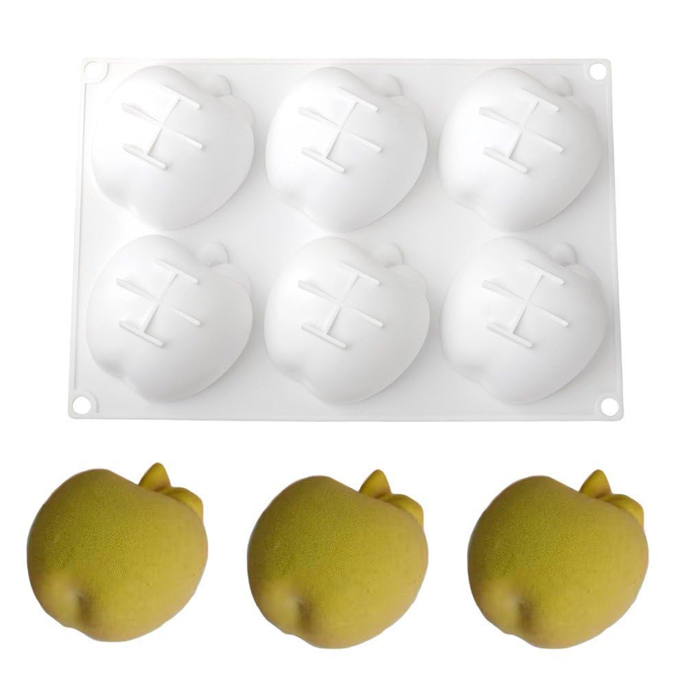 Sslvya 6 Cavity Shaped Mold Silicone Pastry Baking Mould for Chocolates Jellies Candles and Desserts Making Tool