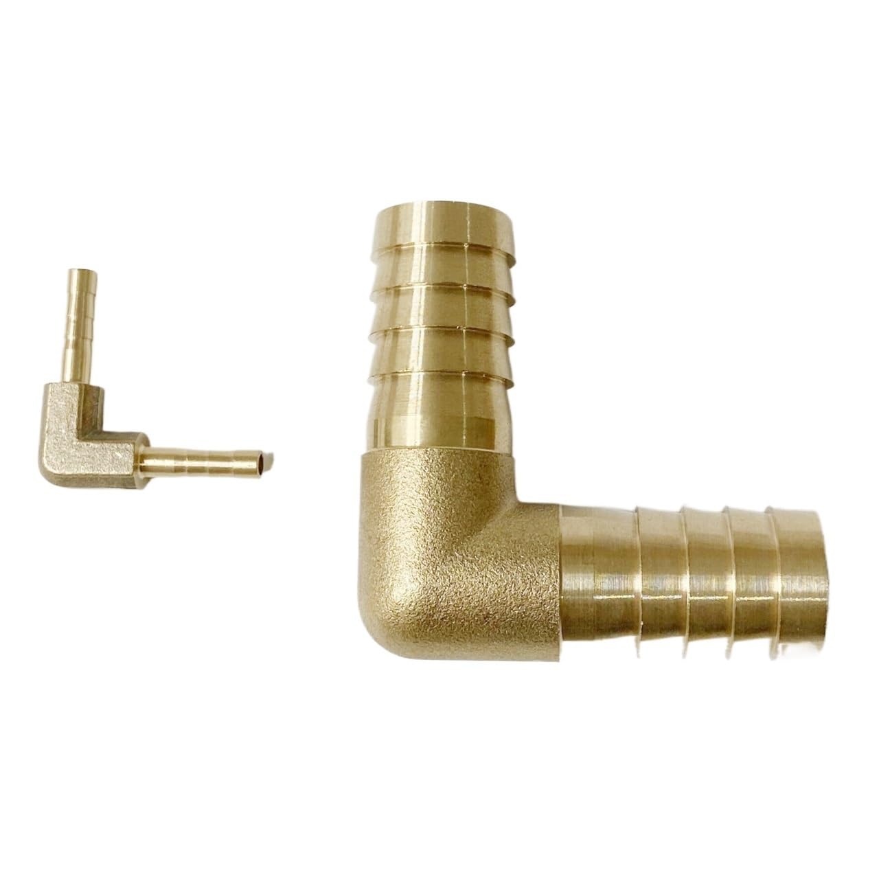 AARTERZZA Hose Barb 4mm 5mm 6mm 8mm 10mm 12mm 14mm 16mm 19mm Brass Elbow Barbed Pipe Fitting Coupler Connector Adapter(16mm OD)
