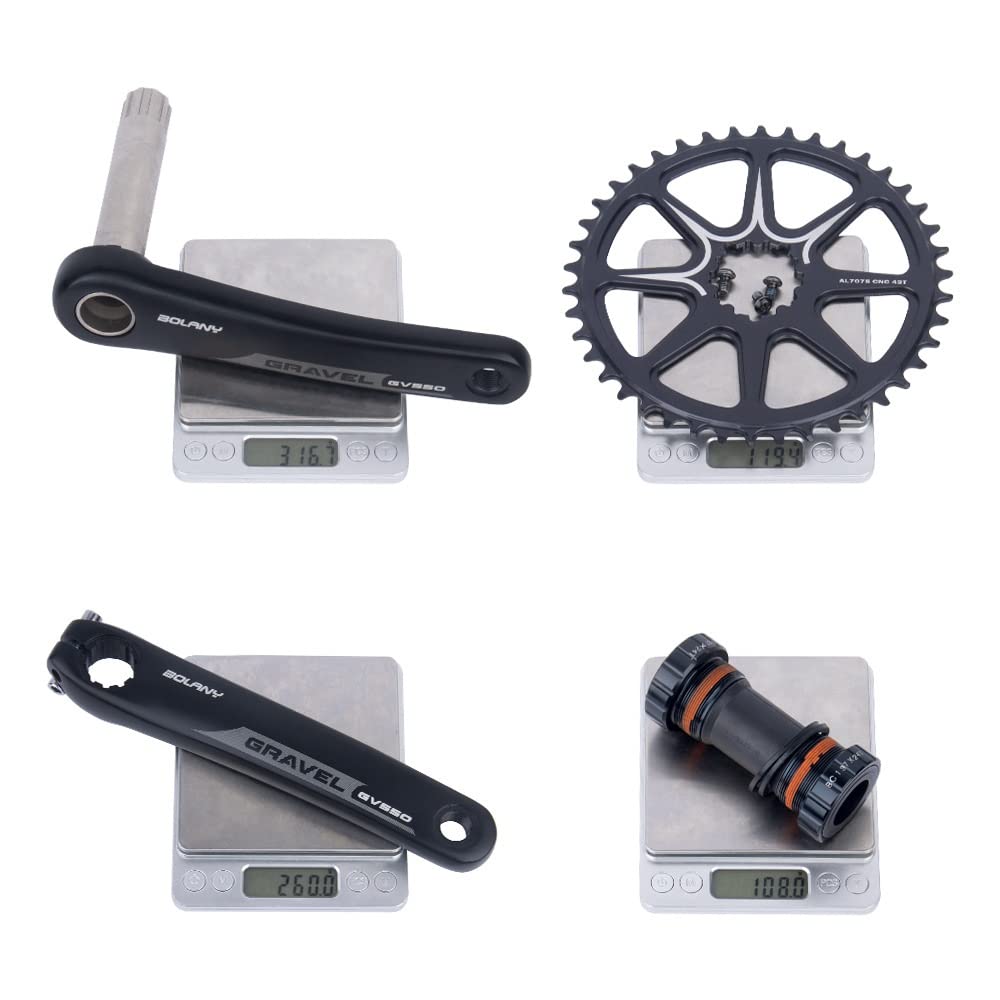 Bicicletta da Strada Guarnitura 40T Guarnitura 170mm Braccio Pedivella Compatibile con 10/11 velocità