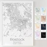 Mapdify Rostock personalisiertes Stadtposter, dein 