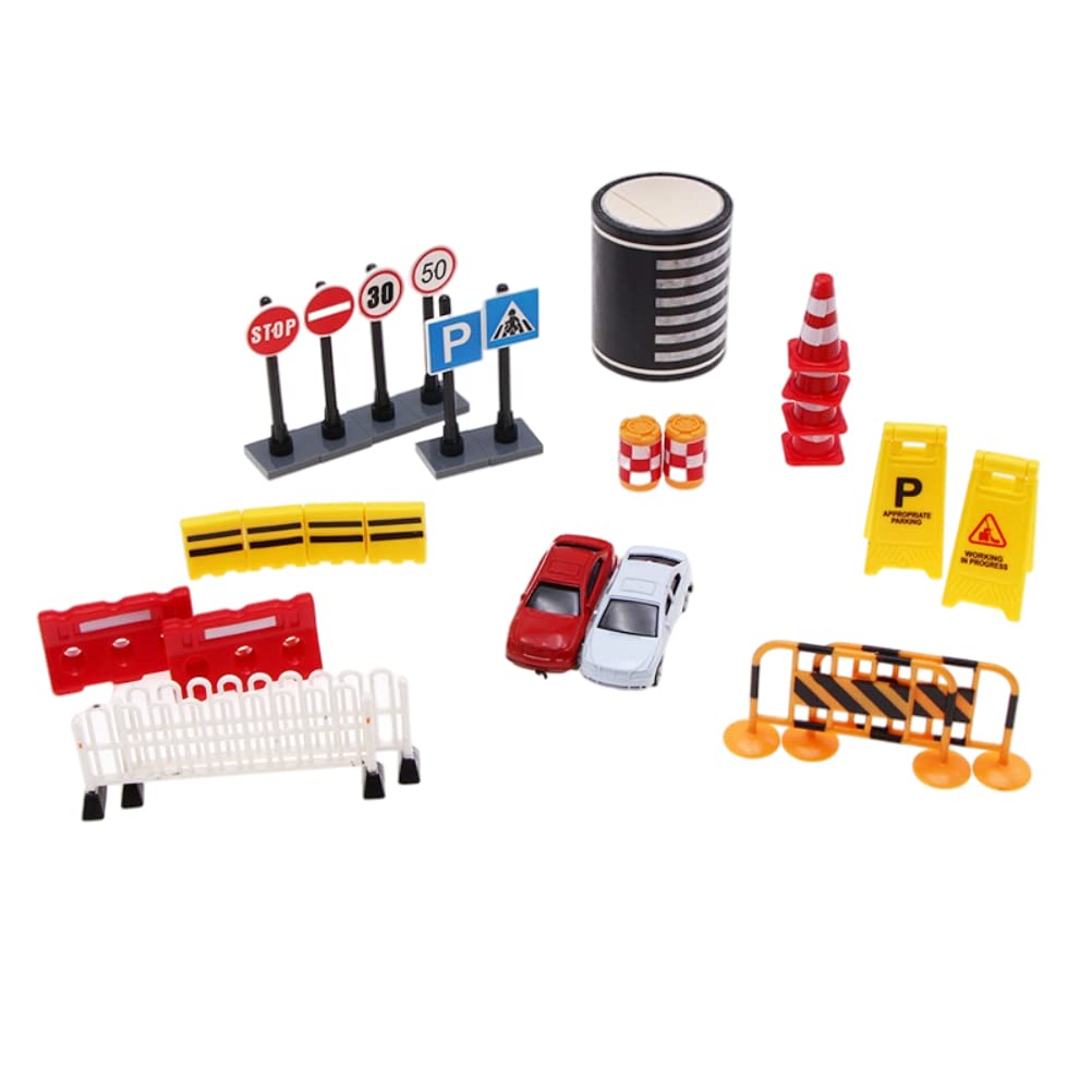 Mini Road Construction Tool, Boy Toy Girl Gift, Suitable for Miniature Garden DIY, Teach Traffic Knowledge, Engineering Construction, ABS Material