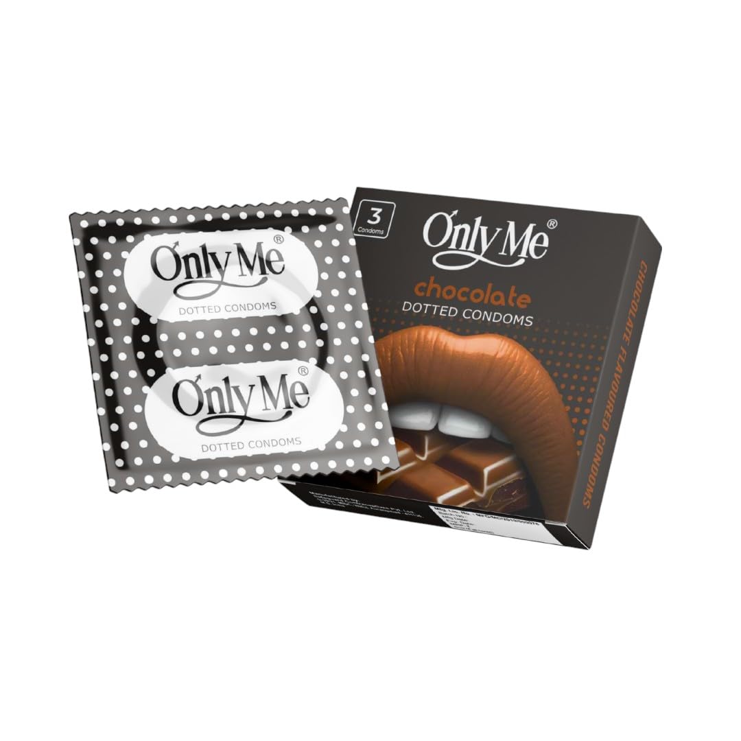 Only me Chocolate Flavour dotted condom | Pack of 3-image-3