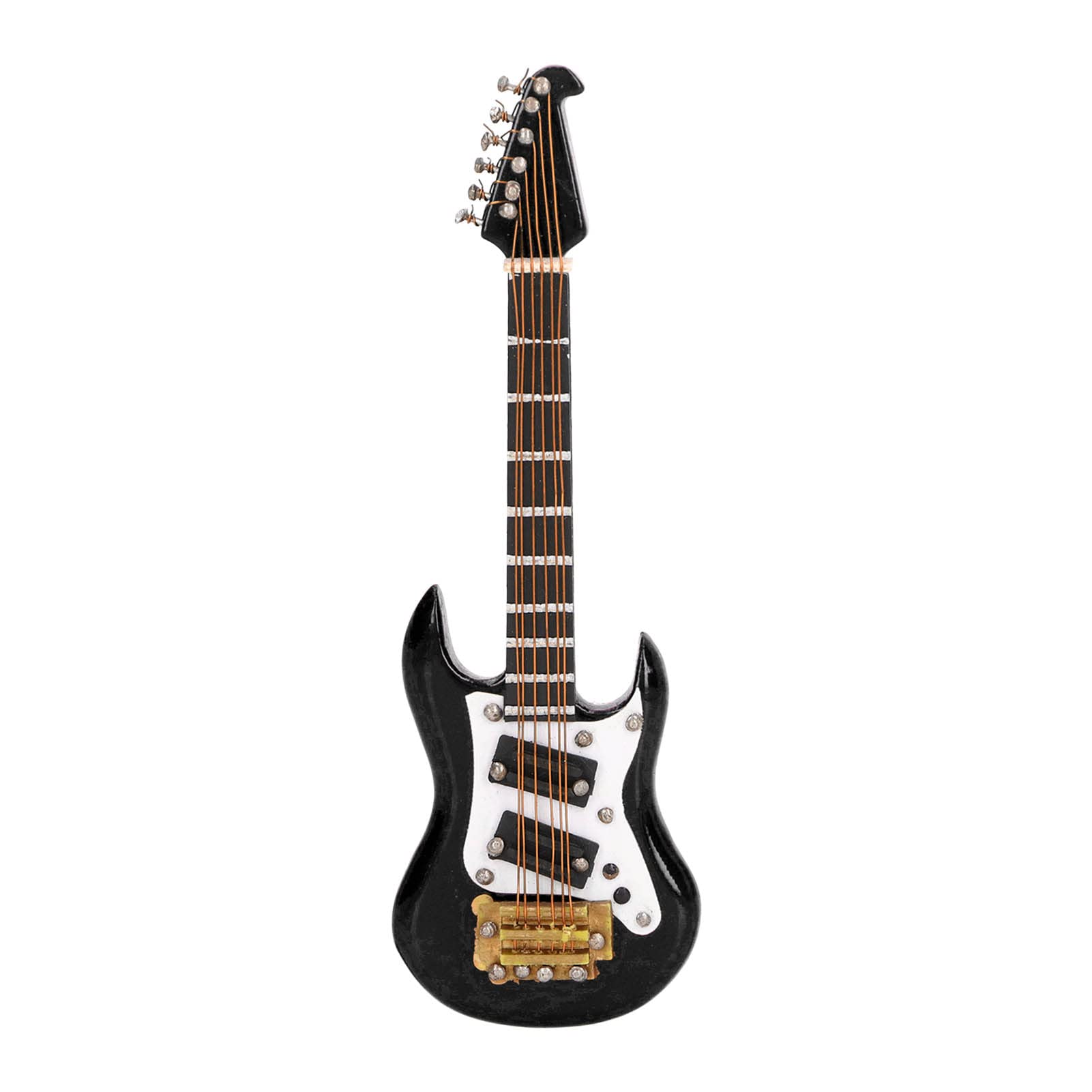 Aimant de réfrigérateur guitare résine noire aimantée pour décoration cuisine