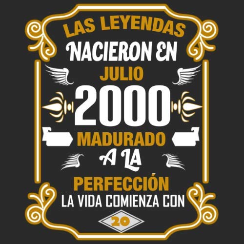Las leyendas nacieron en Julio 2000 Madurado a la perfección La vida comienza con 20 Libro de visitas fiesta de cumpleaños felicitaciones y noticias