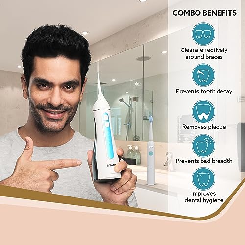 AGARO COSMIC Lite Sonic Electric Toothbrush for Adults with 3Brush Heads, 1Interdental Head, White & AGARO COSMIC PLUS Sonic Electric Tooth Brush... - Image 4