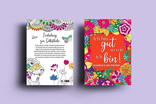 Malbuch für Erwachsene: Ausmalen für mehr Selbstliebe, Stressabbau, Entspannung und Achtsamkeit: Mandalas, Tiere uvm. – Bild 3