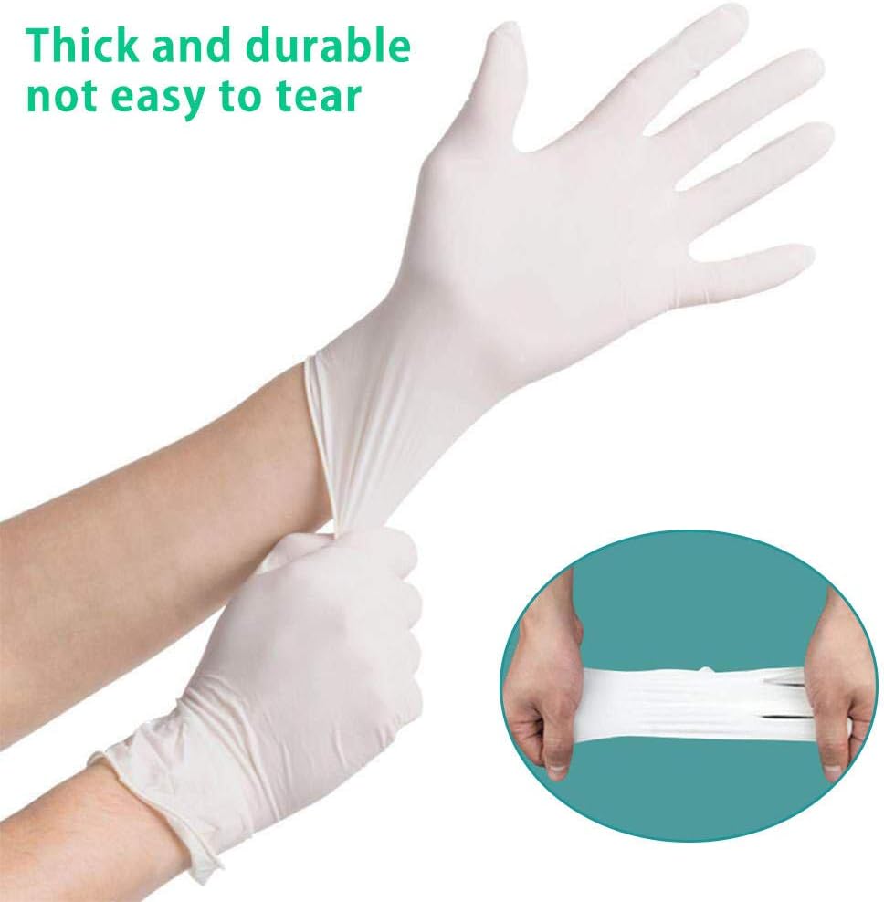 guanti di gomma per la manipolazione degli alimenti