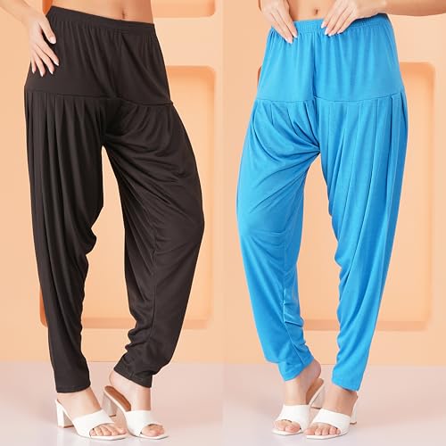 Image of Buy That Trendz Women's Viscose Dhoti Patiyala Salwar Harem Bottoms Pants