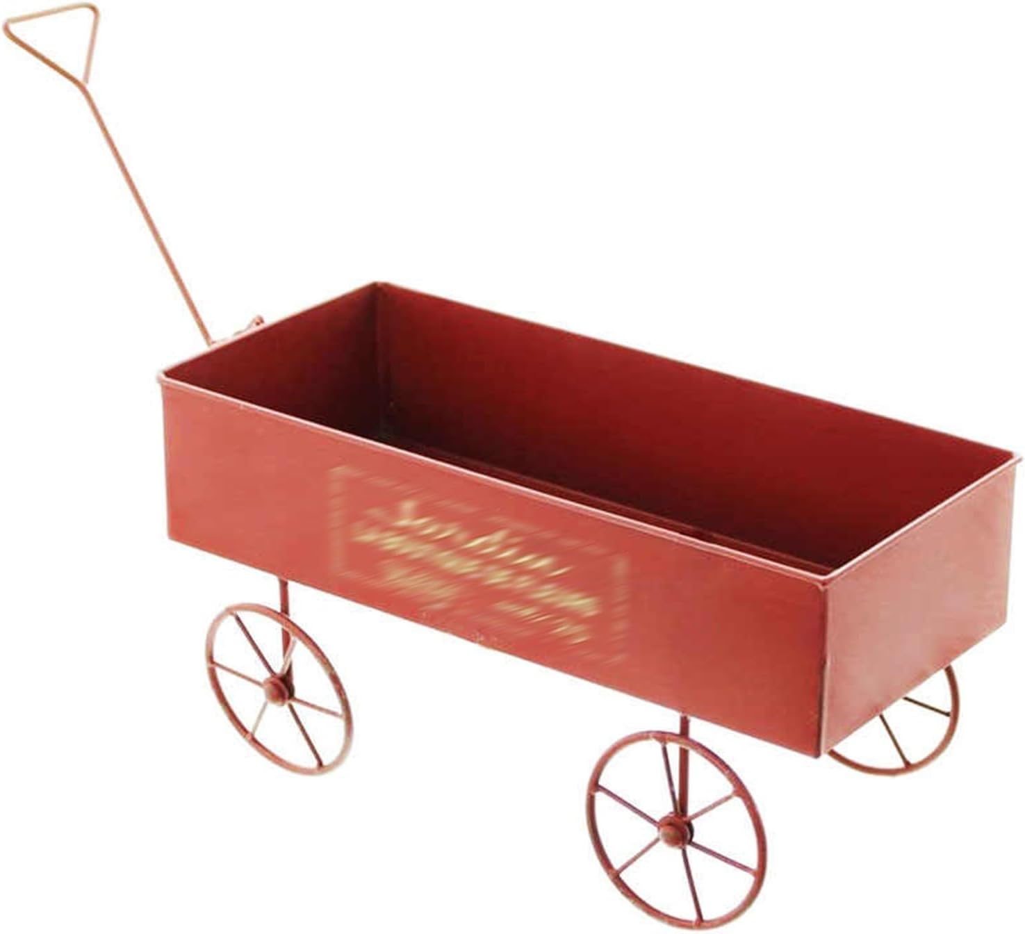 Beach Wagon, Red Garden Cart, Iron Garden Courtyard Gardening Decoration, Succulent Green Plant Small Wheelbarrow, for Camping/Picnic(45.2x23.2/115x59cm)