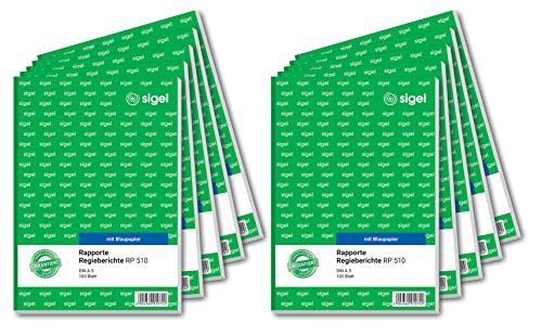 Rapport/réalisateur Sigel rp510 : simplifiez vos doubles de chantiers A5, lot de 10