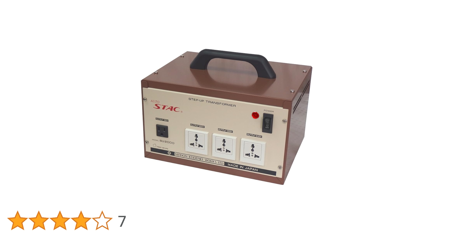 AUTO STAC SU2000 昇圧機　ステップアップトランス容量2000VA Amazon.co.jp: AUTO STAC SU2000 変圧器 ステップアップトランス