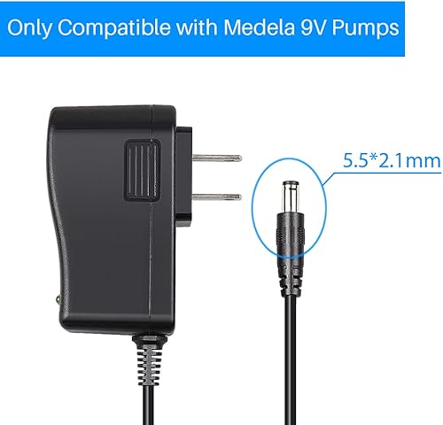 Miniatura 3 de Tbuymax Adaptador de CA/CC para bomba Medela de 9 voltios en estilo avanzado - Adaptador de corriente de repuesto con certificación UL para modelos