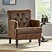 Christopher Knight Home Malone Tufted Club Chair, Brown 28D x 29.5W x 33.5H Inch