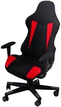 Fundas para Sillas De Juego 4 Pcs, Funda Elástica Silla Gaming, con Funda para Reposabrazos Funda Silla Gamer(No Incluye Sillas)(Red)