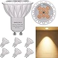 AIMEOKO GU10 LED Bulb Dimmable 6 Pack, 38° Beam Angle 50W Equivalent Light Bulbs GU10 Base LED Replacement for Recessed Track Lighting Indoor Outdoor 35,000 Hours of Life (5W 2700K Warm White)