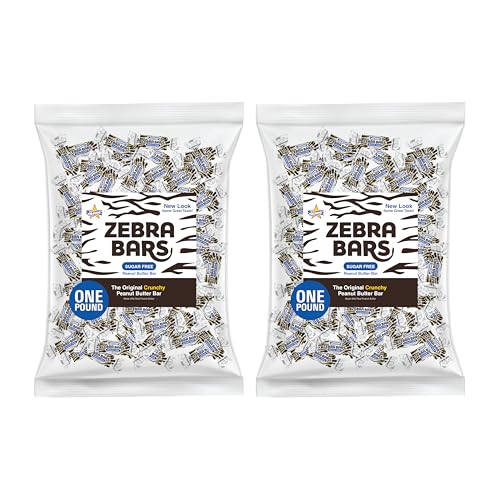 Atkinson's Sugar Free Peanut Butter Bars - Crunchy and Crispy Peanut Butter Candy - Gluten Free, Kosher, Vegan - Bite Size Candy - 2 lb. Bag