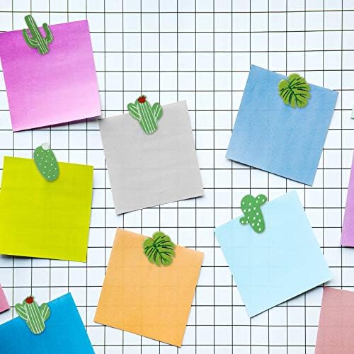 Wooden Push Pins Cactus Palm Leaf Thumb Tack Decorative Cute Pushpins for Photos Wall, Maps, Bulletin Board or Cork Boards (50 Pieces)