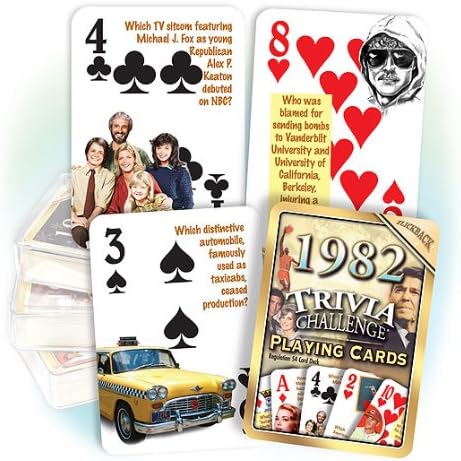 Flickback 1982 Trivia Playing Cards: Your Fabulous Year - Nostalgic 30th Wedding Anniversary or 30th Birthday Gift