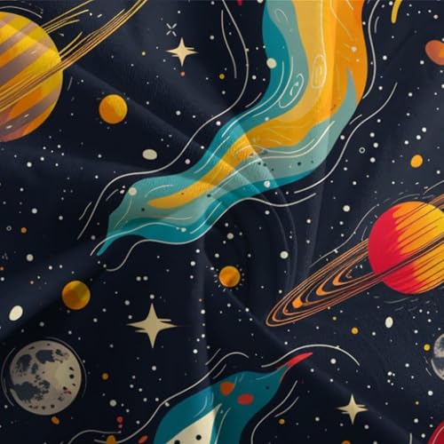 Linge de lit galaxie 3D haut de gamme Super King en microefficiente douce 3 pièces