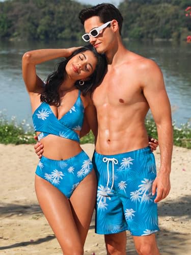 Mens Swim Trunks with Compression Liner 7" Board Shorts 2 in 1 Quick Dry Bathing Suits with Pockets4