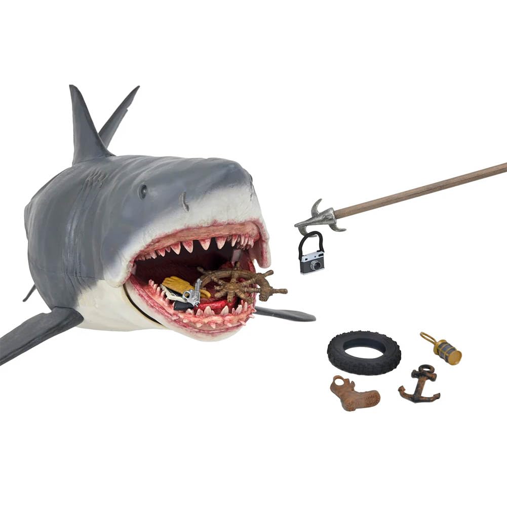 Zhongkaihua The Game Of Jaws Figure 45cm Shark Action Figure Model with Accessories The Game Of Jaws Display Halloween Decorations Collectible Gift