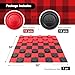 Grip Kids Jumbo Checkers Set with Storage Bag - 58 inch mat - Outdoor & Indoor Play Toys, Backyard Board Games, Family Party, Birthday for Toddlers Ages 5 6 7 8 Year Old - Amazon Exclusive